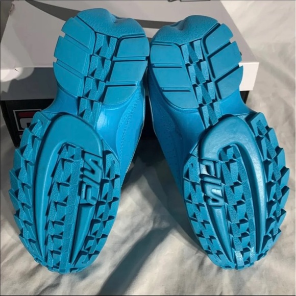 Fila Disruptor 2 Premium Leather Scuba Blue Rare Colorway New With Box - Picture 6 of 7